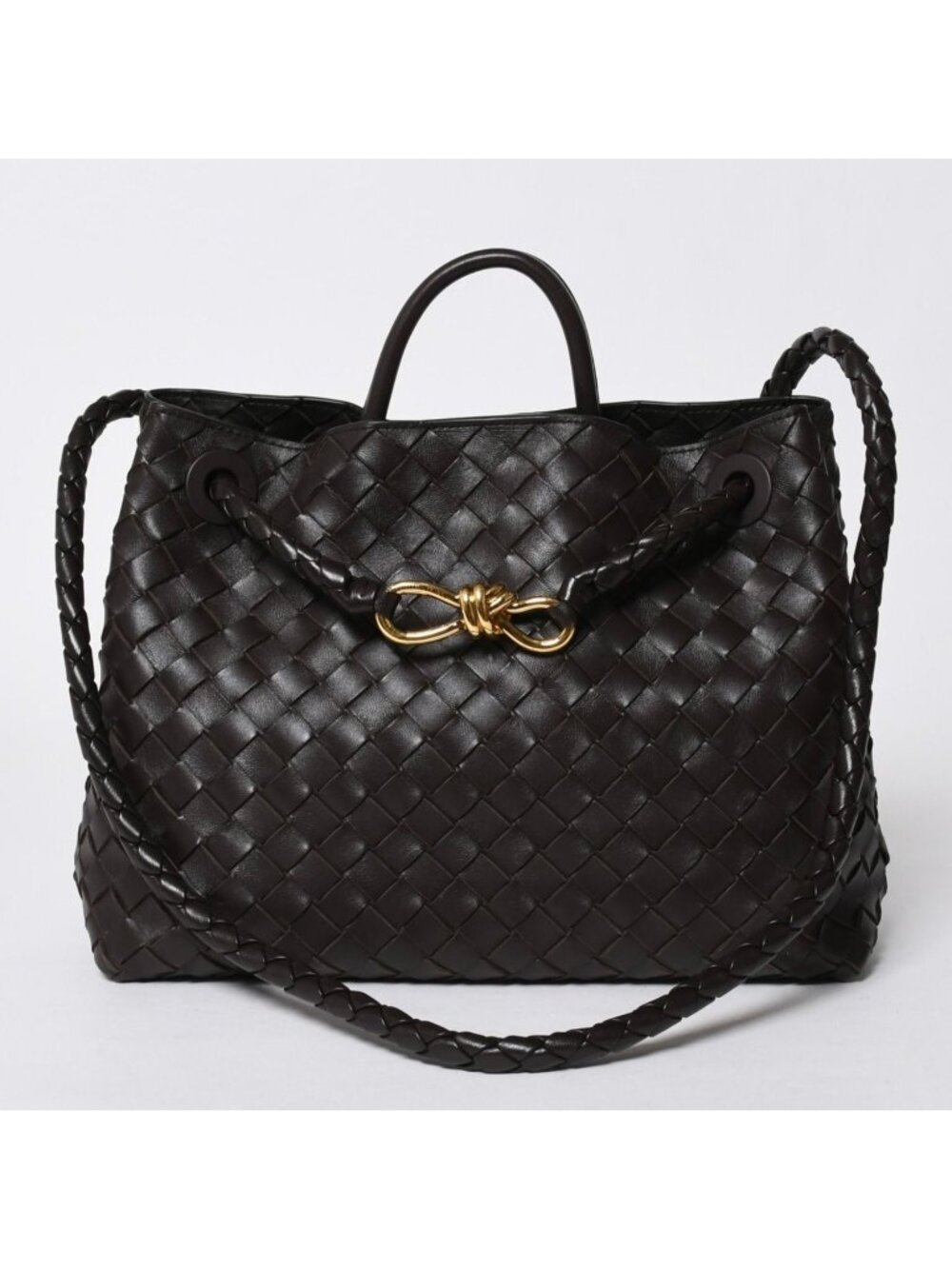 Bottega Veneta Andiamo Shoulder Bag Intrecciato